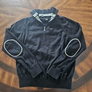 Kenneth Cole Zip Up Sweater with Gray Contrast Details And Pockets Men's Size M